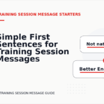 Simple First Sentences for Training Session Messages
