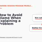 How to Avoid Blame When Explaining a Problem in Training Session Message English