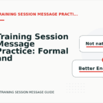 Training Session Message Practice: Formal and Friendly Versions