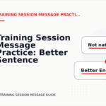 Training Session Message Practice: Better Sentence Choices
